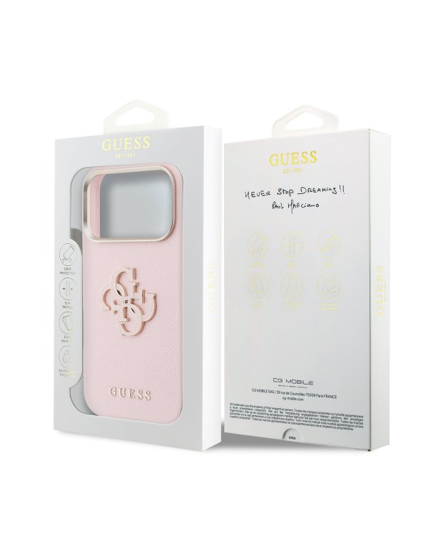 Guess PU Resin Logo Case Чехол для Apple iPhone 17 Pro Max