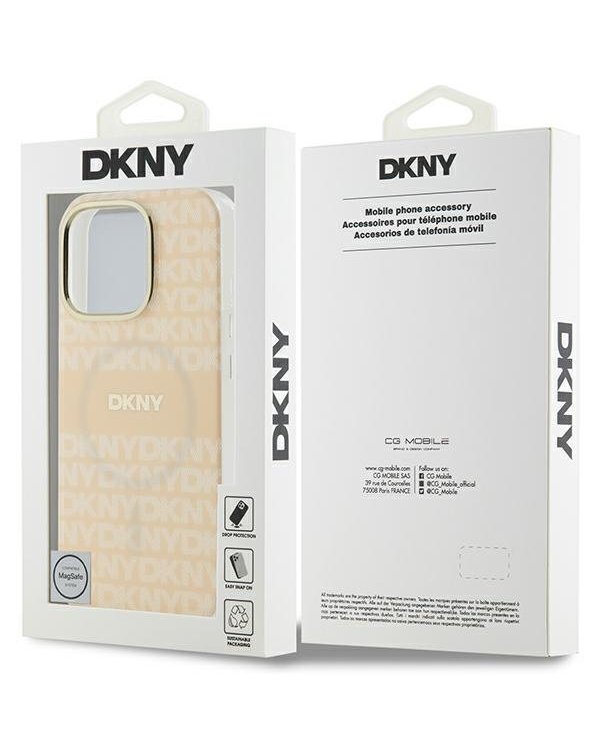 DKNY Repeat Texture Pattern With Stripe Защитный Чехол для Apple iPhone 16 Pro