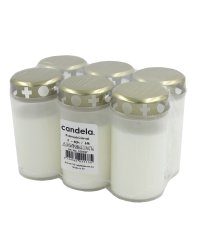 Candela Могильные Свечи С Крышками 6шт White