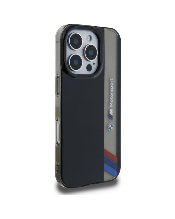 BMW Motorsport IML Vertical Stripe Защитный Чехол для Apple iPhone 16 Pro Max