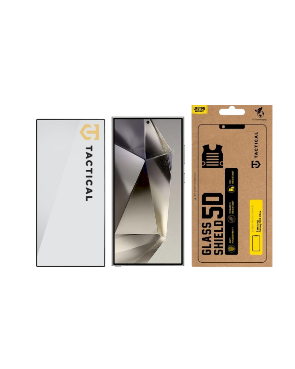 Tactical Glass Shield 5D Защитное стекло для Samsung Galaxy S24 Ultra / чёрный