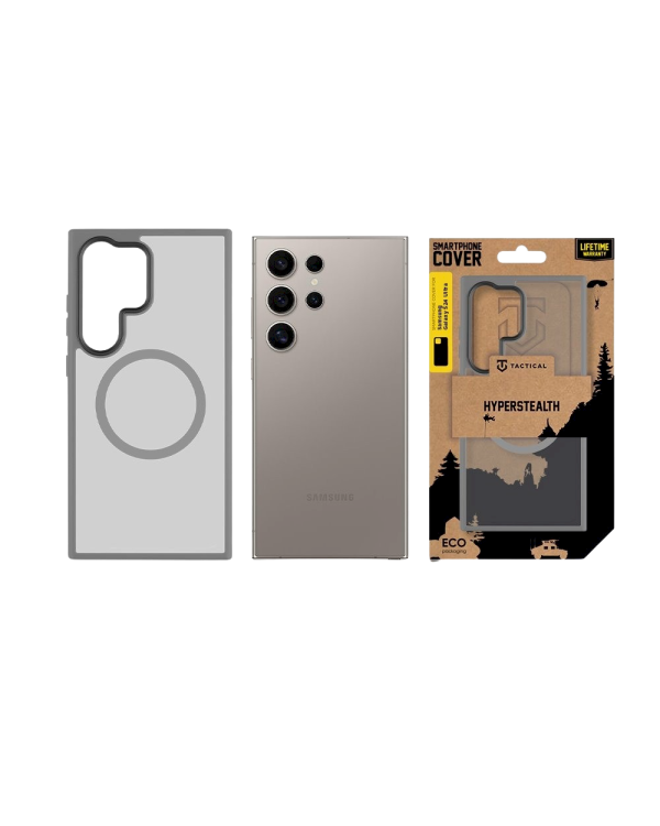 Дополнительное изображение книги «Tactical MagForce Hyperstealth Cover Защитный чехол для Samsung Galaxy S24 Ultra / светло-серый»