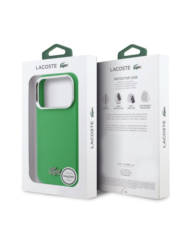 Lacoste PVC Iconic Petit Pique Metal Logo MagSafe Case Чехол для Apple iPhone 17 Pro Max