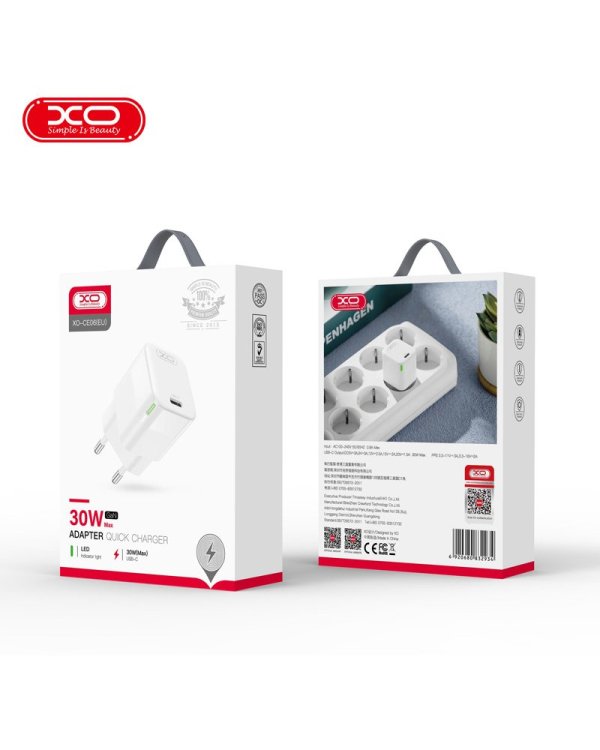 XO CE06 PD USB-C Зарядное устройство 30W