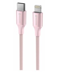 Swissten Textile II USB-C - Lightning Kабель для передачи данных и зарядки 1.5m