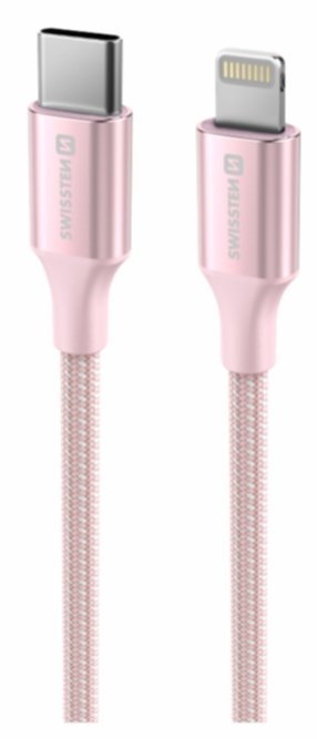 Swissten Textile II USB-C - Lightning Kабель для передачи данных и зарядки 1.5m