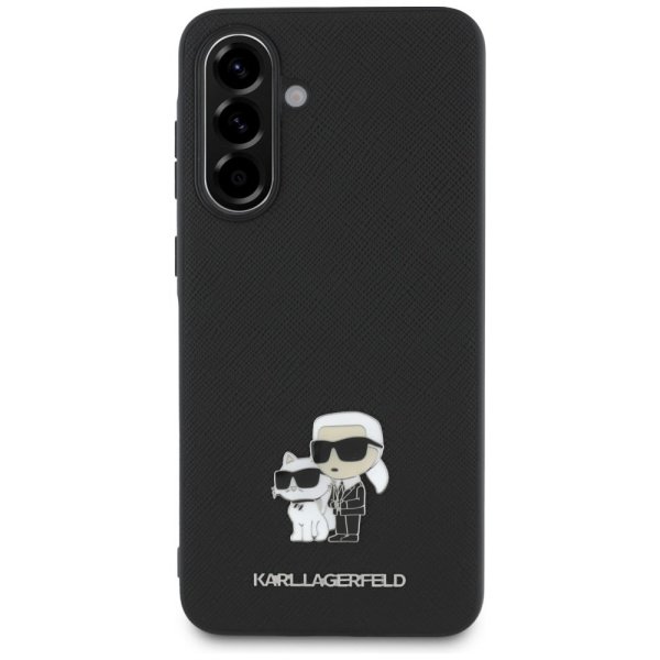 Karl Lagerfeld PU Saffiano Metal Karl and Choupette Case Чехол для Samsung Galaxy A56 5G