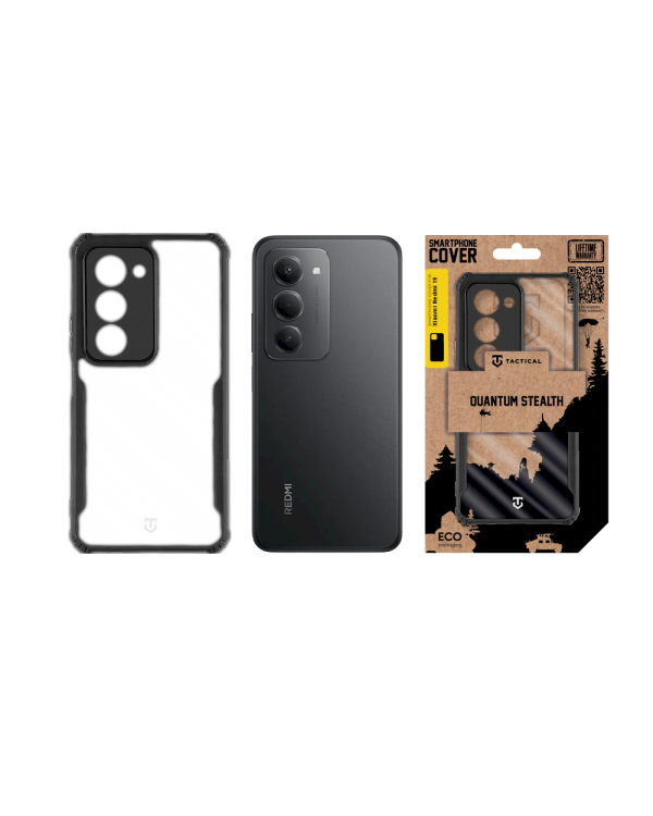 Tactical Quantum Stealth Cover Защитный чехол для Xiaomi Redmi 15 / прозрачный/чёрный