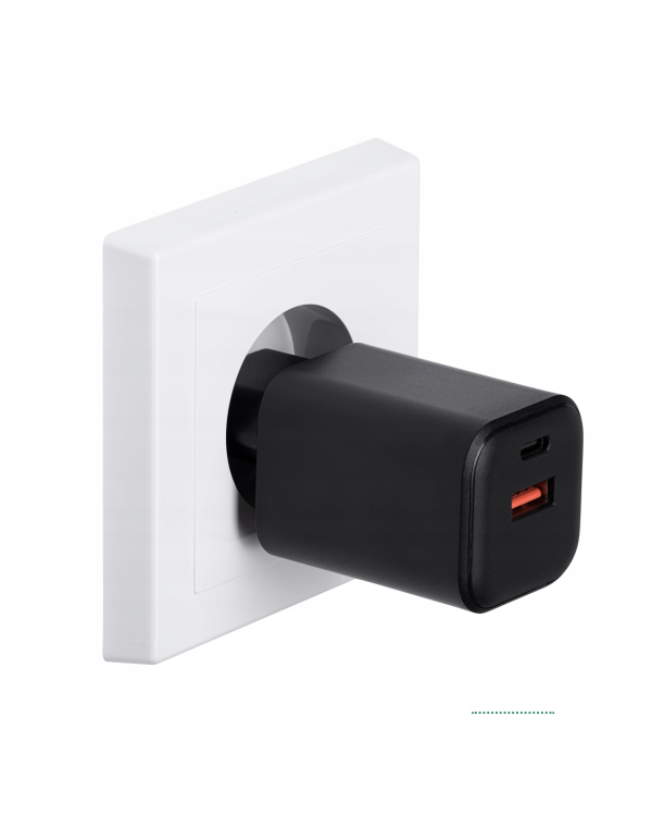 Qualo QLSN-CA-45-01 Nano PD Сетевой зарядный адаптер USB-C / USB-A / 45W