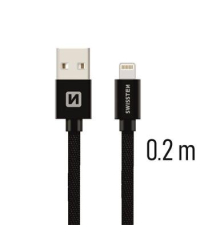 Swissten Textile Fast Charge 3A Lightning Кабель Для Зарядки и Переноса Данных 20 cm