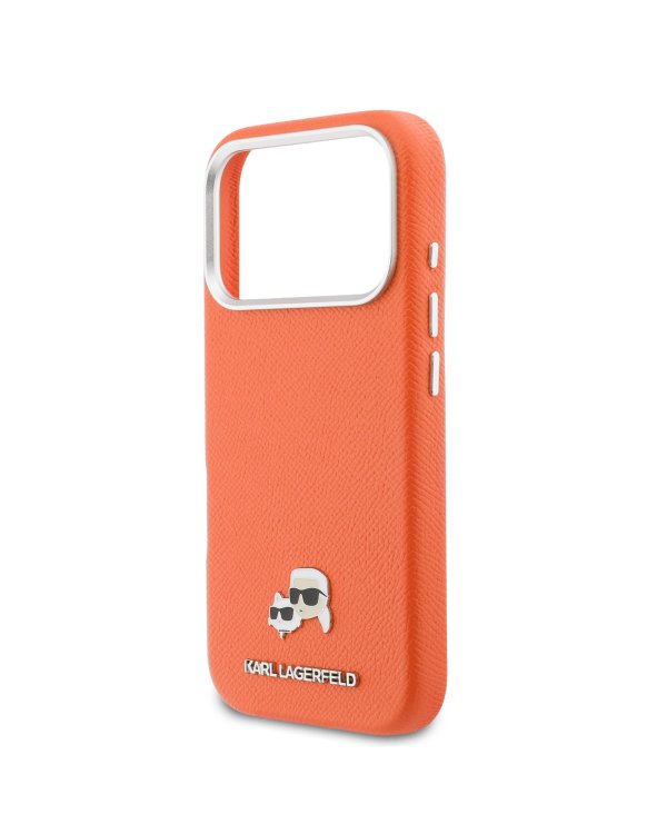 Karl Lagerfeld PU Karl and Choupette Heads Pins MagSafe Case Чехол для Apple iPhone 17 Pro Max