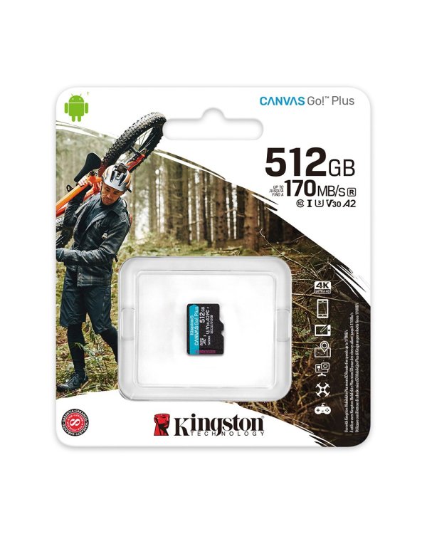 Дополнительное изображение книги «Kingston Canvas Go! Plu Карта Памяти microSDXC / 512GB / 10 UHS-I /170 MB/s»
