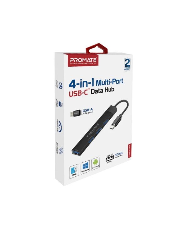 PROMATE LiteHub-4 USB-C Hub 3x USB 2.0 / 1x USB 3.0