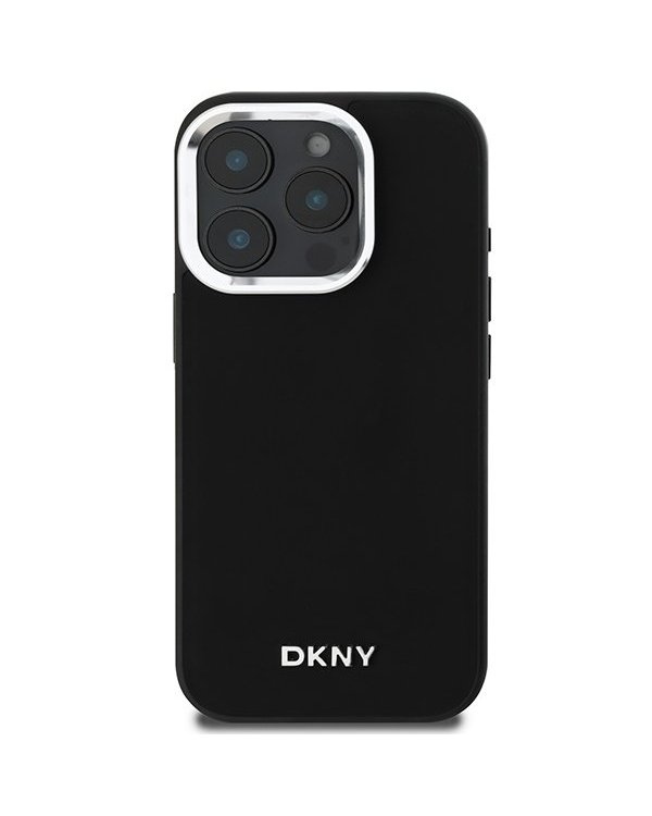 DKNY Plain Silver Logo MagSafe Защитный Чехол для Apple iPhone 16 Pro Max