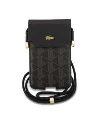 Lacoste PVC Blend Monogram Metal Logo Чехол‑Сумка Для Телефона XL Brown