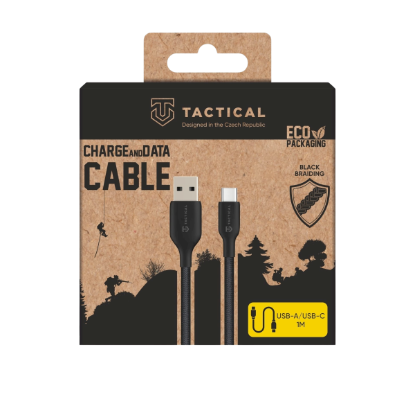 Tactical Stitch Thread USB-A/USB-C Кабель 1m / чёрный