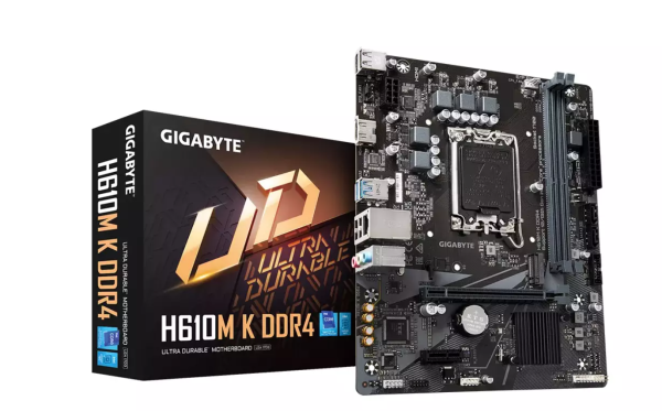 Gigabyte H610M K DDR4 Материнская плата / Intel H610 / Socket LGA 1700 / Micro ATX / PCIe 4.0 / M.2 NVMe