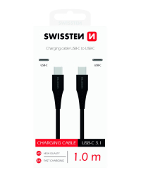 Swissten Basic Универсальный Quick Charge 3.1 USB-C на USB-C Кабель 1м