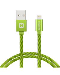 Swissten Textile Fast Charge 3A Lightning Кабель Для Зарядки и Переноса Данных 2m
