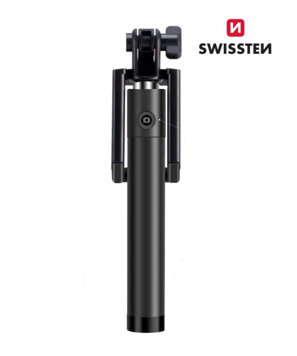 Обложка книги «Swissten Wired Selfie Stick штатив с кнопкой на ручке»