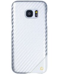 Occa Carbon Back Case Пластмассовый чехол для Samsung G935 Galaxy S7 Edge Серебряный