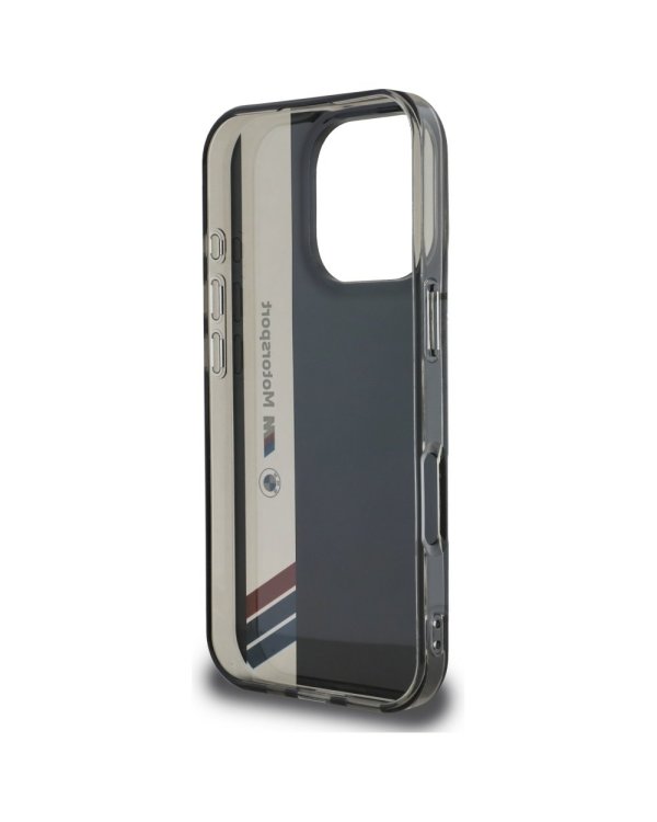 BMW Motorsport IML Vertical Stripe Защитный Чехол для Apple iPhone 16 Pro Max