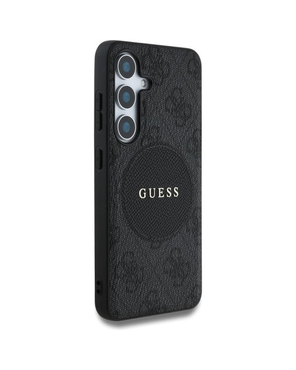 Guess 4G Round Patch Classic Logo MagSafe Case Чехол для Samsung Galaxy S25