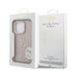 Guess PU Grained 4G Logo Stand Camera Frame Case Защитный чехол для iPhone 15 Pro / розовый