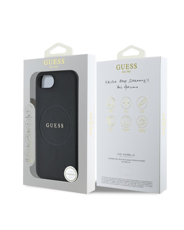 Guess PU Grained Classic Logo MagSafe Case Чехол для Apple iPhone 16e