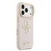 Guess PU Grained 4G Logo Stand Camera Frame Case Защитный чехол для iPhone 17 Pro / розовый