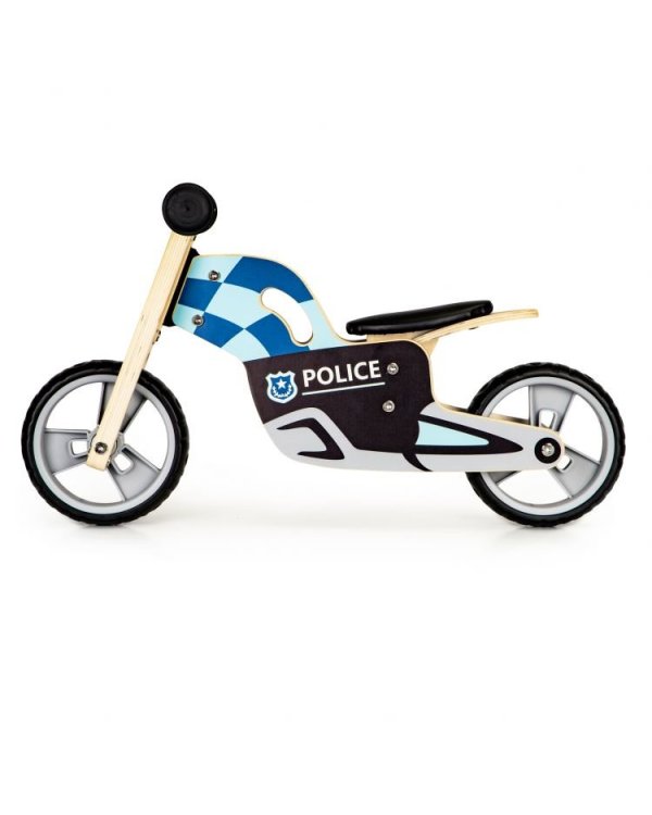 EcoToys Police Велосипед-балансир из дерева Синий