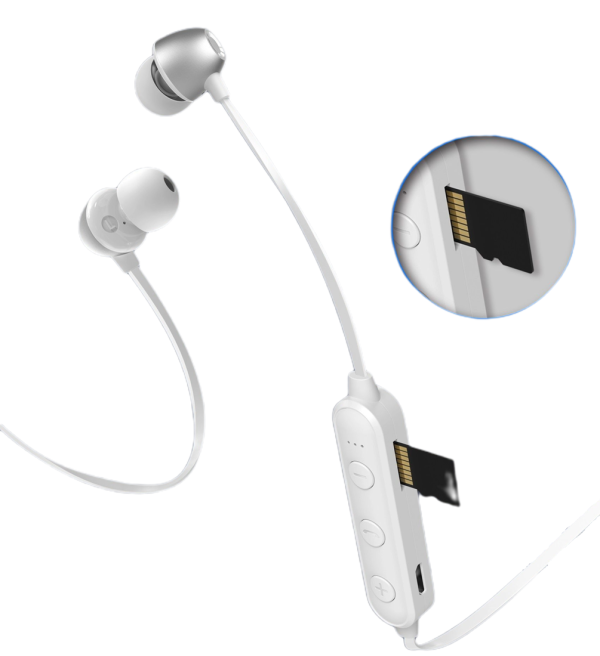 Обложка книги «KAKU KSC-273 Bluetooth 5.0 Sport Headset & Handsfree / MicroSD Card Reader / наушники / белый»