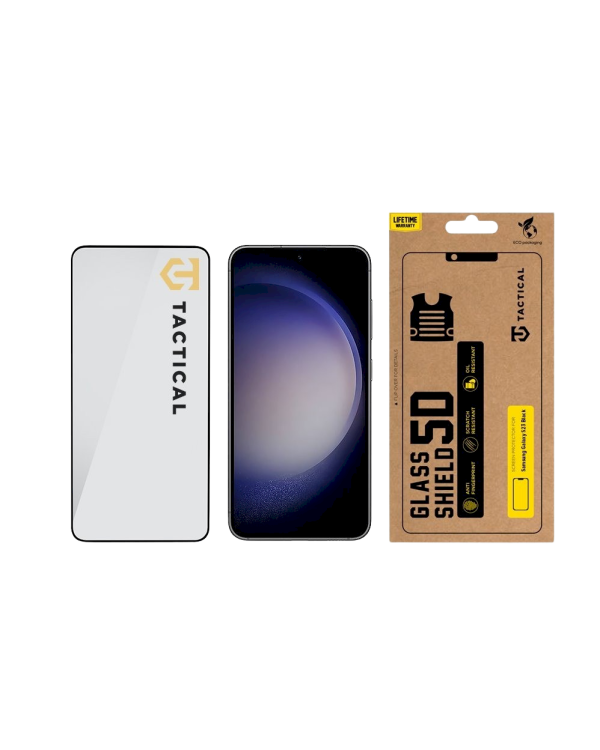 Tactical Glass Shield 5D Защитное стекло для Samsung Galaxy S23 / чёрный