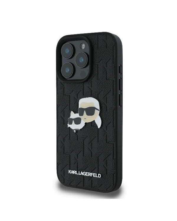Karl Lagerfeld Monogram Karl&Chaoupette Head Pin Защитный Чехол для Apple iPhone 16 Pro Max