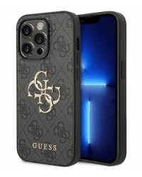 Guess PU Leather 4G Metal Logo Case Защитный Чехол для Apple iPhone 15 Pro Max