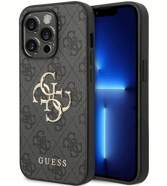 Guess PU Leather 4G Metal Logo Case Защитный Чехол для Apple iPhone 15 Pro Max
