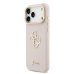 Guess PU Grained 4G Logo Stand Camera Frame Case Защитный чехол для iPhone 17 Pro Max / розовый