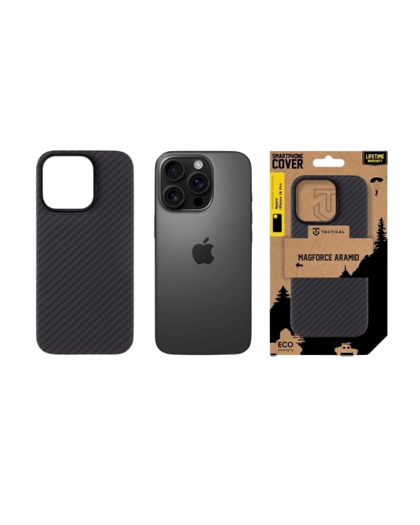 Tactical MagForce Aramid Cover Защитный чехол для Apple iPhone 16 Pro / чёрный