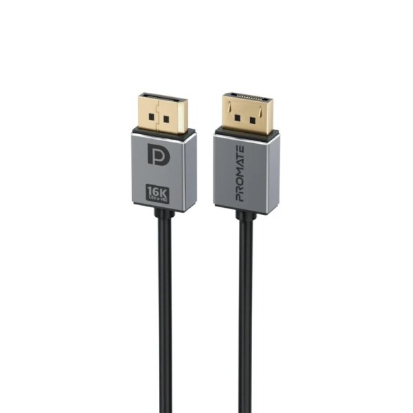 Обложка книги «Promate DPLink-16K DisplayPort 2.0 UHD Cable 16K@60Hz / 80Gbps / 2m»