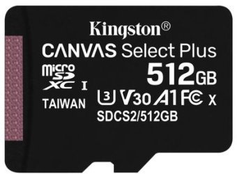 Kingston Canvas Select Plus Micro SDXC Карта Памяти 512GB