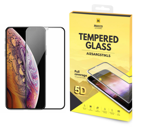 Mocco Full Glue 5D Signature Edition Tempered Glass Защитное стекло для Apple iPhone X / XS Черное