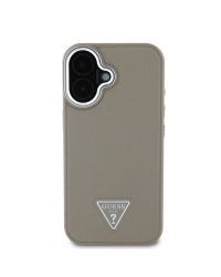 Guess PU Grained Triangle Logo MagSafe Case Защитный чехол для iPhone 16 / коричневый
