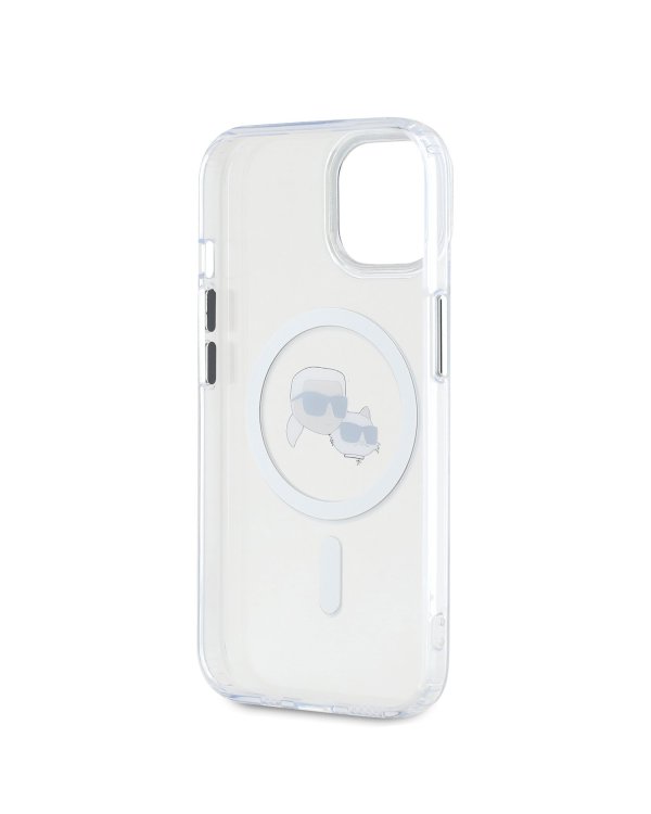 Karl Lagerfeld IML K&CH Heads Metal Frame MagSafe Case Защитный чехол для iPhone 14 / прозрачный