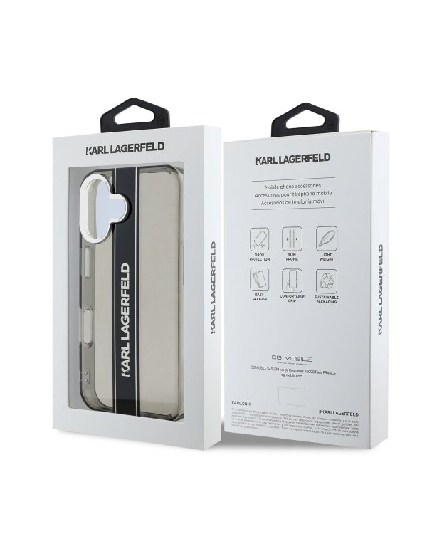 Karl Lagerfeld IML Stripe Logo Case Чехол для Apple iPhone 16