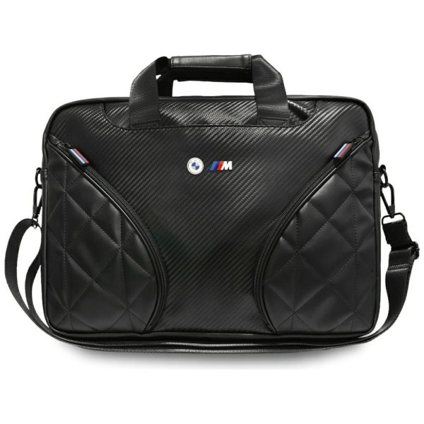 Обложка книги «BMW Carbon Pockets & Metal Logo 16" Сумка Для Ноутбука Black»