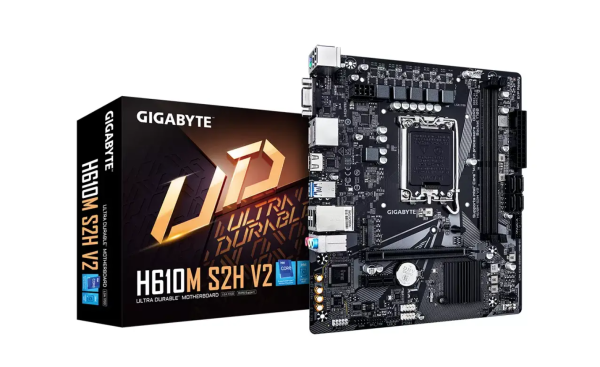Gigabyte H610M S2H V2 Материнская плата Intel H610 / Socket LGA 1700 / Micro ATX / DDR4 / PCIe 4.0 Gigabyte H610M S2H V2 Материнская плата Intel H610 / Socket LGA 1700 / Micro ATX / DDR4 / PCIe 4.0