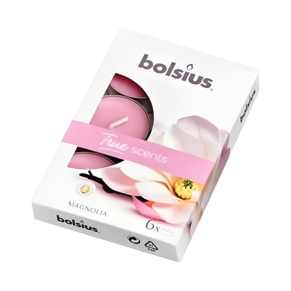 Bolsius True Scents Ароматические Чайные Свечи Магнолия 6шт
