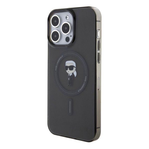 Karl Lagerfeld IML Ikonik MagSafe Case Защитный чехол для iPhone 15 Pro Max / чёрный