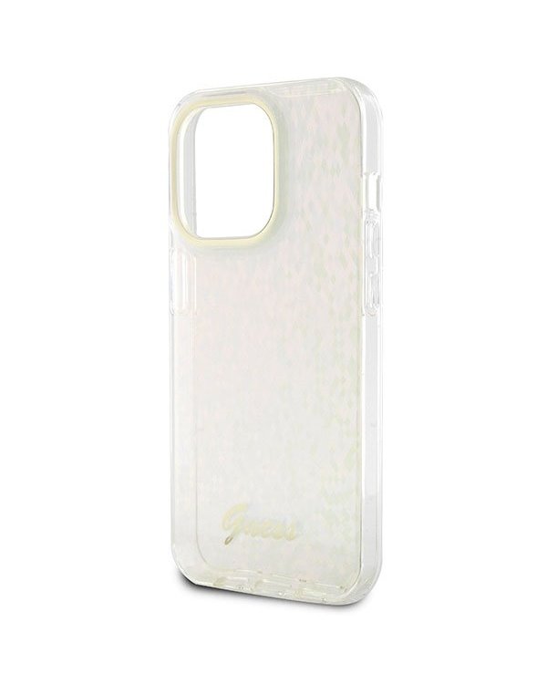 Guess IML Faceted Mirror Disco Iridescent Case Защитный Чехол для iPhone Apple 15 Pro