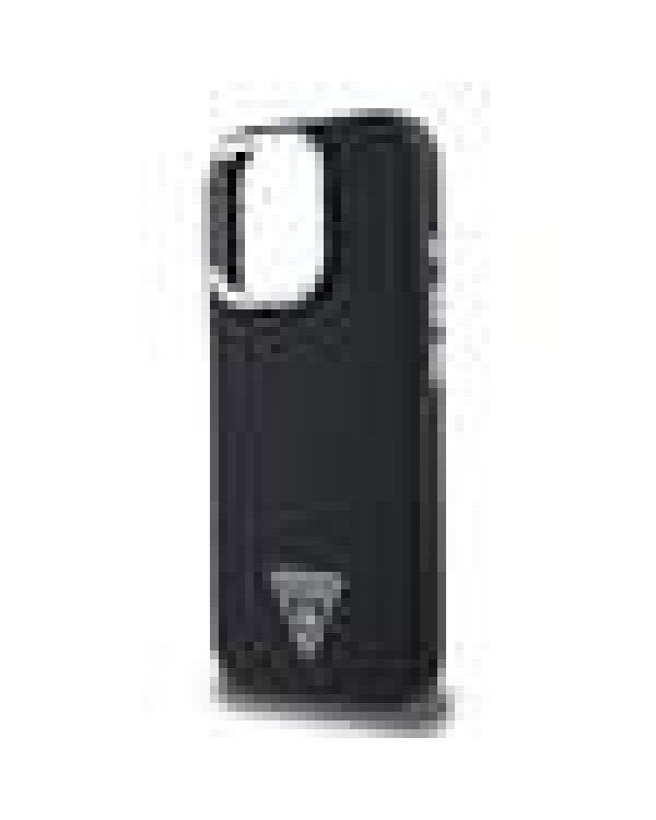 Guess PU Grained Triangle Logo MagSafe Case Защитный чехол для iPhone 16 Pro Max / чёрный